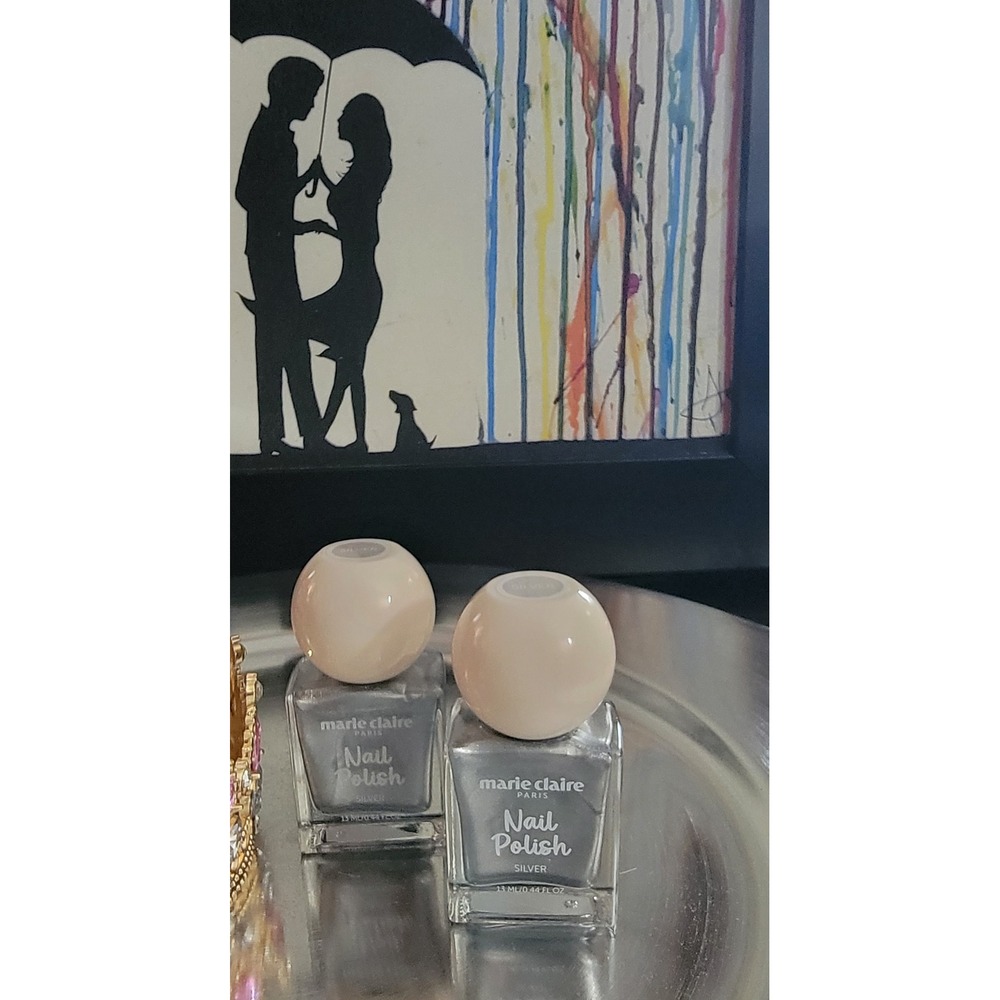 Marie Claire Paris Nail Polish Silver Metallic New 13ml‎ 0.44 fl oz 5.00 each - Picture 2 of 2